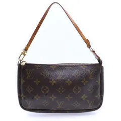 LOUIS VUITTON (ルイヴィトン) モノグラム ポシェットアクセソワール ブラウン PVC ハンドバッグ M40712
