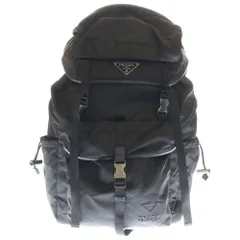 PRADA (プラダ) Re-Nylon トライアングルロゴプレート ナイロン/サフィアーノレザー バックパック リュック ブラック 2VZ079