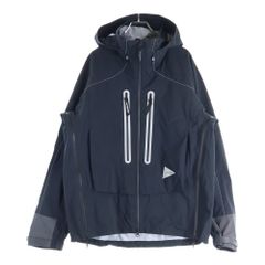 and wander (アンドワンダー) 25SS PERTEX SHIELD rain jacket ジップアップ ナイロンフーデッドジャケット ブラック