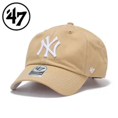 お買得 フォーティーセブン 47 メンズ レディース (ユニセックス) '47 クリーンナップ ニューヨーク・ヤンキース Contrast Stitch カーキ 14858363 帽子 キャップのサムネイル