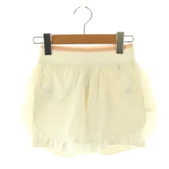 アディダス バイ ステラマッカートニー adidas by Stella McCartney フリル ショートパンツ ホットパンツ XS ホワイト ピンクベージュ /ES ■OS