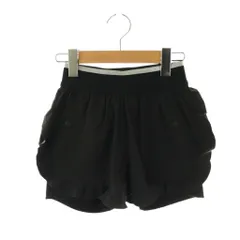 アディダス バイ ステラマッカートニー adidas by Stella McCartney フリルショートパンツ ホットパンツ XS ブラック ホワイト /ES ■OS