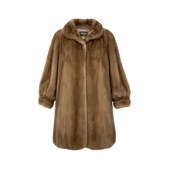 70L17 SAGA MINK サガミンク 銀サガ パステルミンク ロングコート サイズ11号 茶系 最高級本毛皮 MINK FUR リアルファーポケット有t18r