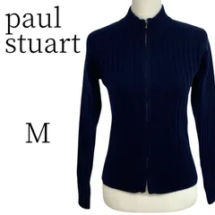 ★美品 paul stuart 紺 長袖 ニット・セーター M