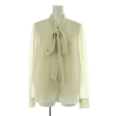 ダイアグラム グレースコンチネンタル Diagram GRACE CONTINENTAL 23AW シフォンボウブラウス ボウタイブラウス インナー付き 38 白 ホワイト /MI ■OS