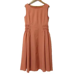 美品 FOXEY NEW YORK フォクシーニューヨーク ノースリーブ スモックドレス ワンピース 41952 サイズ40 コーラルピンク レディース 古着 中古 USED