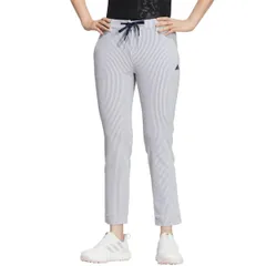[アディダスゴルフ] ゴルフパンツ EX STRETCH シアサッカーアンクルパンツ レディース ホワイト/カレッジネイビー J/S [ホワイト/カレッジネイビー] [S]