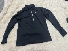 ナイキ ドライフィット ブラック ランニング ハーフジップアップ L