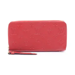 LOUIS VUITTON ルイ・ヴィトン ジッピーウォレット モノグラムアンプラント スカーレット ラウンド長財布
