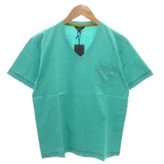ピーエスポールスミス PS Paul Smith タグ付き Tシャツ 半袖 Vネック L 緑 グリーン ポケット /FF