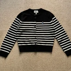 WHO A U ストライプ カーディガン M