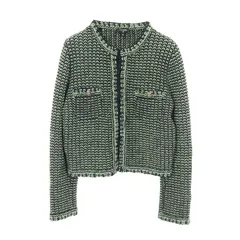 CHANEL シャネル ココマークボタン ニットジャケット ツイード カーディガン