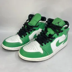【中古】NIKE AIR JORDAN 1 MID ラッキーグリーン 25cm　ﾅｲｷ　ｴｱｼﾞｮｳﾀﾞﾝ[79]