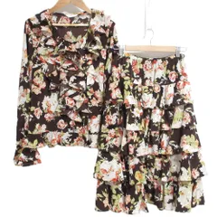 ピンクハウス　ブラウス　ロングスカート　セットアップ　カーキ　美品 PINK HOUSE（ピンクハウス）の「PINK HOUSE×misako aokiチェック