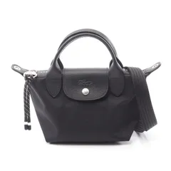 ロンシャン Longchamp ハンドバッグ ル プリアージュ エナジー XS L1500HSR001 ブラック キャンバス レザー ル プリーアジュ エナジー XS トップハンドルバッグ レディース