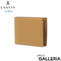 ランバン オン ブルー 二つ折り財布 メンズ LANVIN en Bleu 小銭入れあり ブランド レザー 本革 牛革 革 財布 折り財布 ウォレット おしゃれ 軽量 カード シンプル 大人 スタンパ 522603