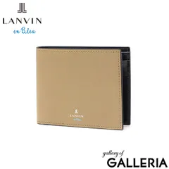 ランバン オン ブルー 財布 メンズ 二つ折 LANVIN en Bleu コンパクト ブランド 薄い 革 本革 牛革 レザー 軽量 軽い ミニ 小さめ 小さい 型押し ロゴ 小銭入れあり 二つ折り ワグラムII 504613