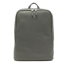 良品 LOEWE ロエベ Tバックパック グレー系 アナグラム レザー 革 皮
