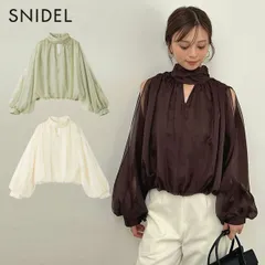 【SALE30%OFF】【即納】 スナイデル SNIDEL トップス 25秋冬 スリットスリーブブラウス 長袖 ミドル丈 swfb255072