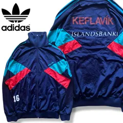 adidas アディダス 90s XL ネイビー トラックジャケット ジャージ ケプラヴィーク公式 プレゼンテーションジャケット アイスランド