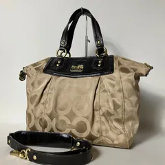 2511-213｜コーチ オプアート 2WAYハンドバッグ ダークブラウン