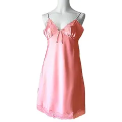 サテンスリップ 透けない セクシー ランジェリー ベビードール 大きいサイズ 光沢 上品 エレガント かわいい スリット リボン タイト 勝負下着 インナー su960