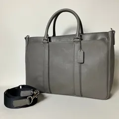 2511-340｜美品｜コーチ 2WAYビジネスバッグ レザー グレー