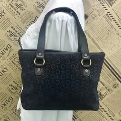 セリーヌ ハンド トートバッグ Cマカダム スウェード FX421