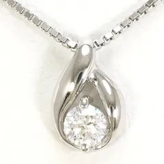 PT900/プラチナ PT850/プラチナ ネックレス ダイヤモンド 0.07ct 総重量約2.0g 約40cm