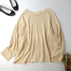 R JUBILEE アールジュビリー オーガニックコットン 切りっぱなしデザイン プルオーバー スウェット 日本製 Free イエロー クリーム系/26Hのサムネイル