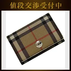 バーバリー 三つ折り 財布 ベージュ ブラック ノバチェック 8095291