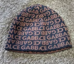 中古品 DOLCE&ABBANA ニット帽 総柄