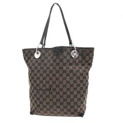GUCCIグッチGG モノグラム キャンバストートバッグ シルバー金具