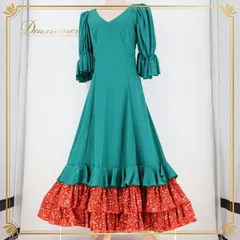 【新作ハンドメイド】フラメンコ衣装 ラップワンピース 巻きスタイル 黒レース 新作ハンドメイド】フラメンコ衣装 ラップワンピース 巻きスタイル 黒