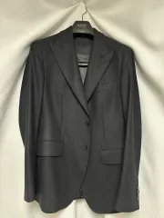 未使用に近い　バーニーズニューヨーク　イタリア製カノニコ　フランネル　スーツ ms49653-3a_w.jpg