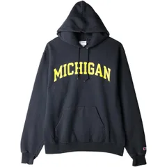 古着 チャンピオン Champion AUTHENTIC ECO MICHIGAN ミシガン大学 カレッジ スウェットプルオーバーパーカー メンズM相当/eaa598643
