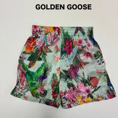 GOLDEN GOOSE ゴールデングース☆ショートパンツ F ライトブルー 総柄 アロハ ハイビスカス 花柄のサムネイル