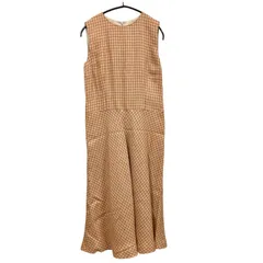 OG30 【タグ付き】MARGARET HOWELL マーガレットハウエル ノースリーブワンピース チェック レトロ レディース サイズⅡ