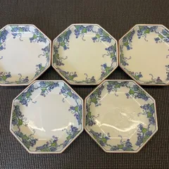 たち吉 盛鉢 八角形 ぶどう絵 創作陶器 和食器 5客 セット