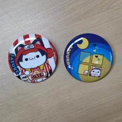 NARUTO -ナルト- MEGAキャット 缶バッジ うちは サスケ さくら まとめ