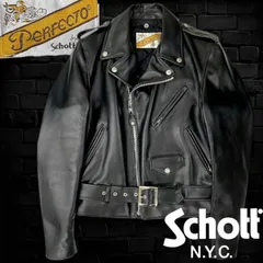 Perfecto by Schott N.Y.C. パーフェクト バイ ショット USA製 618 RIDERS ライダース 本革 中綿キルティング ダブルライダース レザージャケット 782-3950097 定14.8万 38 ▲350▼51003m01