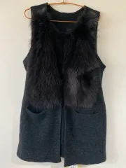 ファー ニット ベスト