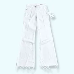 00s DIESEL FLAIR LEGG デニム フレア パンツ ホワイト カットオフ ブーツカット ローライズ 平成 ギャル グランジ パンク Y2K 未使用 タグ付き VINTAGE W24 W25 ディーゼル デッドストック