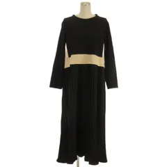 ブージュルード Bou Jeloud ワンピース ロング プリーツ 長袖 ブラック 38 ■FF