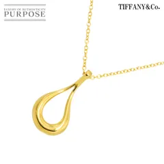 ティファニー TIFFANY&Co. オープン ティアドロップ ネックレス 40cm K18 YG イエローゴールド 750 Teardrop Necklace 90303094