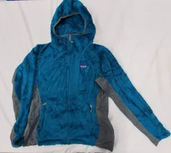 patagonia パタゴニア フーディ フルジップ フリース  レディースM モコモコ ターコイズ fg1217-6