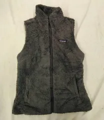 patagonia パタゴニア フリースボアベスト レディースM グレー fg1217-10