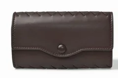 ボッテガヴェネタ キーケース/キーリング BOTTEGA VENETA 6連 イントレチャート ナッパ ダークブラウン【中古】