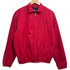 美品 Polo by Ralph Lauren ポロバイラルフローレン 裏地フランネル スイングトップ ジャケット S レッド メンズ 古着 中古 USED