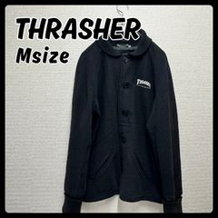 THRASHERLOGO刺繍両腕プリントスタジャン プリントスウェット 